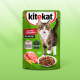 Корм влажный Kitekat для взрослых кошек с говядиной в желе, 85г