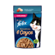 Корм влажный Felix Sensations для взрослых кошек с треской в соусе с томатами, 75г x 26 шт