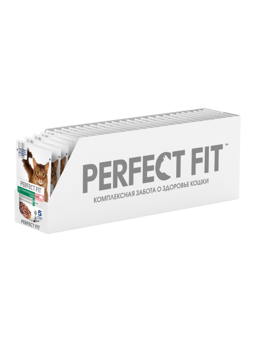 Корм влажный Perfect Fit для стерилизованных кошек лосось, 75г