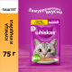 Корм влажный Whiskas паштет для взрослых кошек с курицей и индейкой, 75г