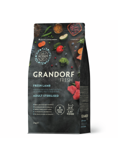 Корм сухой Grandorf Fresh для стерилизованных кошек ягненок с бататом, 2кг