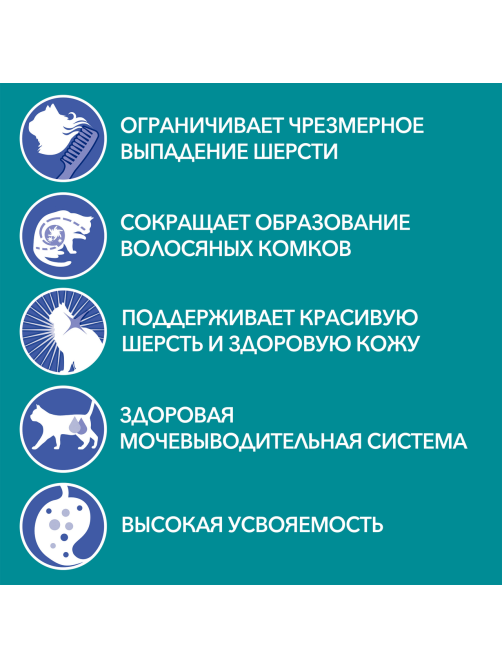 Корм сухой Purina One для взрослых кошек для здоровья кожи и шерсти с курицей и цельными злаками, 750г x 8 шт