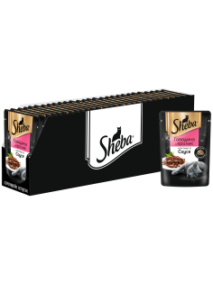 Корм влажный Sheba для кошек Ломтики в соусе с говядиной и кроликом, 75г x 28 шт