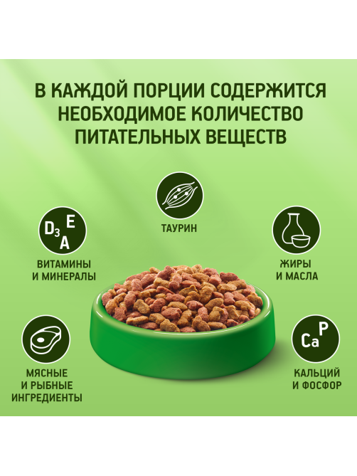 Корм сухой Kitekat Улов рыбака для кошек, 1.3кг