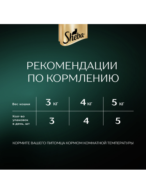 Корм влажный Sheba для кошек Ломтики в соусе с телятиной и языком, 75г x 28 шт