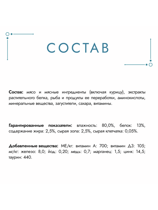 Корм влажный Гурмэ Перл Нежное филе для кошек с курицей в соусе, 75г