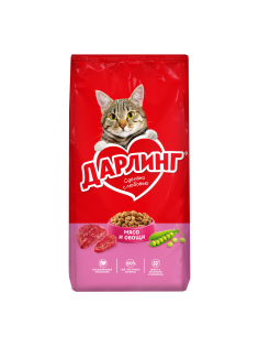 Корм сухой Дарлинг для кошек с мясом и овощами, 15кг