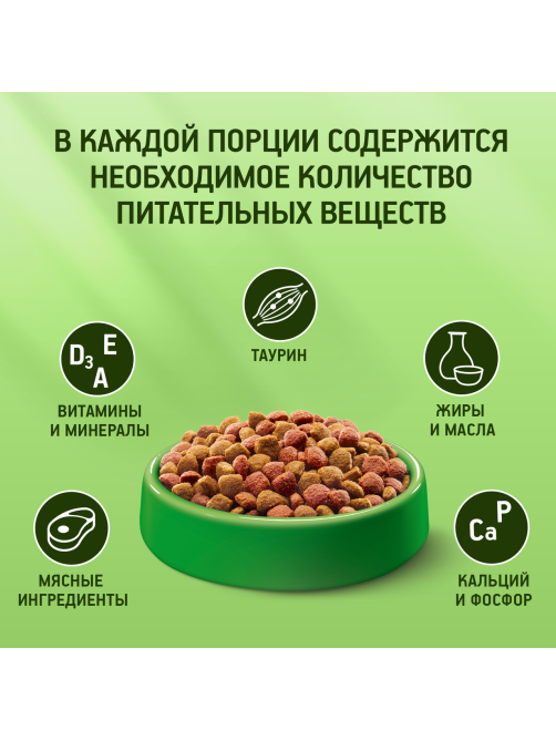 Корм сухой Kitekat Мясной пир для кошек, 1.3кг