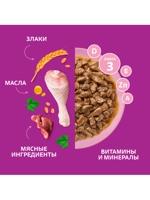 Корм влажный Whiskas рагу для котят до 12 месяцев с курицей, 75г x 28 шт