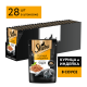 Корм влажный Sheba для кошек Ломтики в соусе с курицей и индейкой, 75г x 28 шт