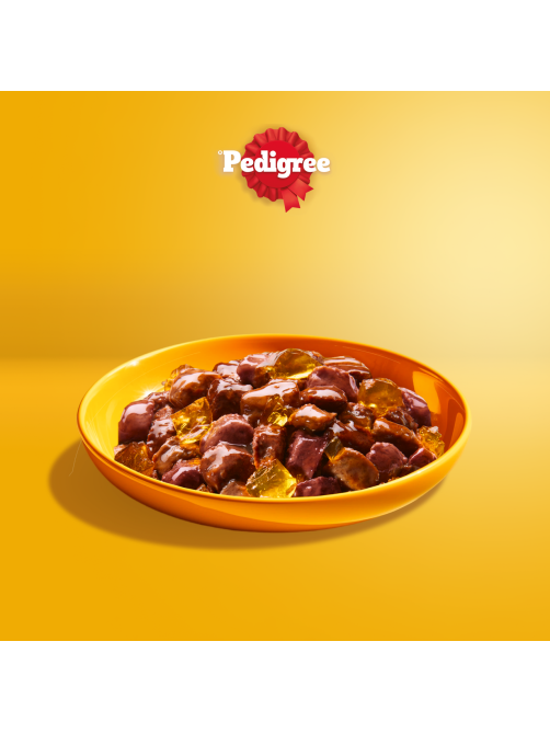 Корм влажный Pedigree желе для собак с телятиной и печенью, 85г
