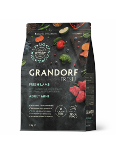 Корм сухой Grandorf Fresh для взрослых собак миниатюрных пород ягненок с бататом, 3кг