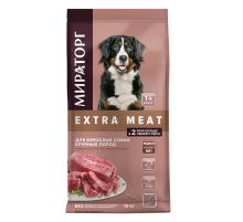 Корм сухой Мираторг Extra Meat с говядиной Black Angus для собак крупных пород, 10кг