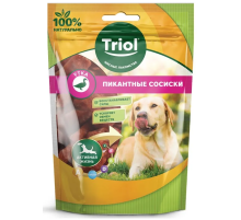 Лакомство Triol Пикантные сосиски для собак утка, 70г