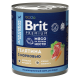 Корм консервированный Brit Premium для собак с телятиной и морковью, 750г