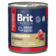 Корм консервированный Brit Premium для собак с говядиной и сердцем, 750г