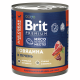 Корм консервированный Brit Premium для собак с говядиной и печенью, 750г