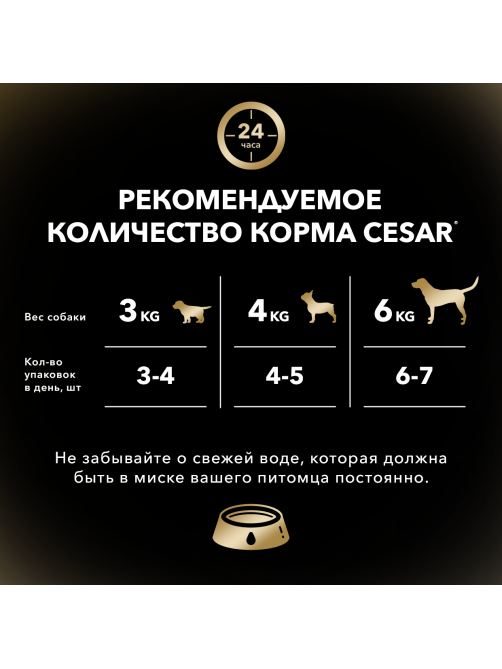 Корм влажный Cesar желе для собак жаркое с уткой, 85г