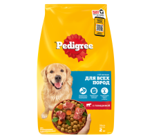 Корм сухой Pedigree для всех пород собак с говядиной, 2кг
