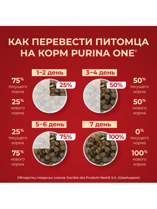 Корм сухой Purina One для взрослых собак средних и крупных пород с ягненком и рисом, 10кг