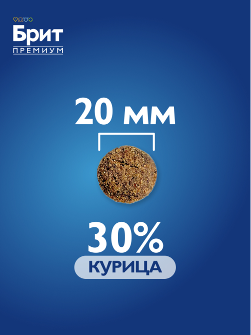 Корм сухой Брит для взрослых собак крупных пород, 15кг