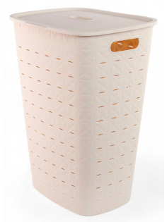 Корзина для белья Curver Softex кремовая 56л, 43.5 x 33.5 x 60см
