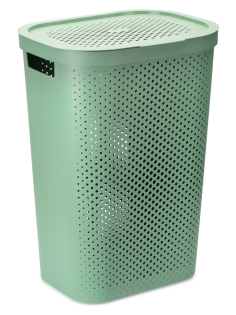 Корзина для белья Curver Infinity зеленая 60л 43.7 x 35.1 x 60.2см