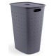 Корзина для белья Curver Softex темно-серая 56л, 43.5 x 33.5 x 60см