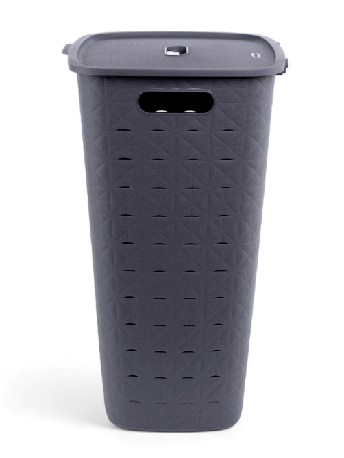 Корзина для белья Curver Softex темно-серая 56л, 43.5 x 33.5 x 60см