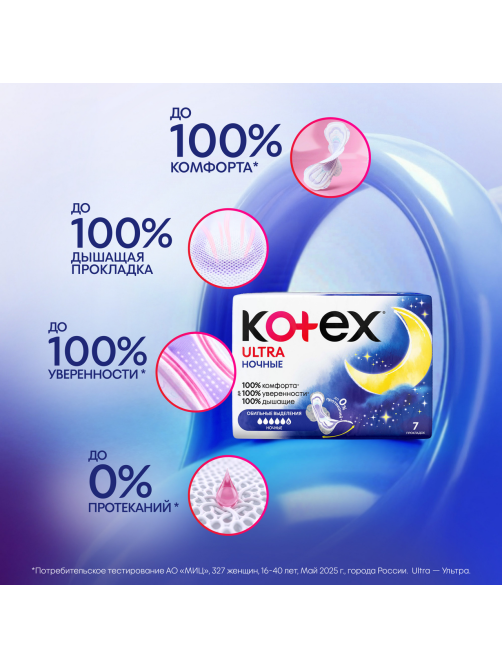 Прокладки гигиенические Kotex Ultra Net Night, 14шт