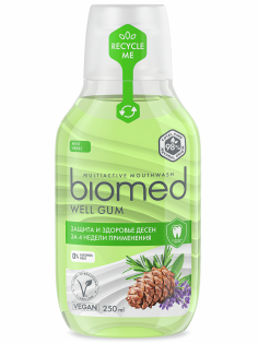 Ополаскиватель для полости рта Biomed Well Gum Травы и кедр, 250мл