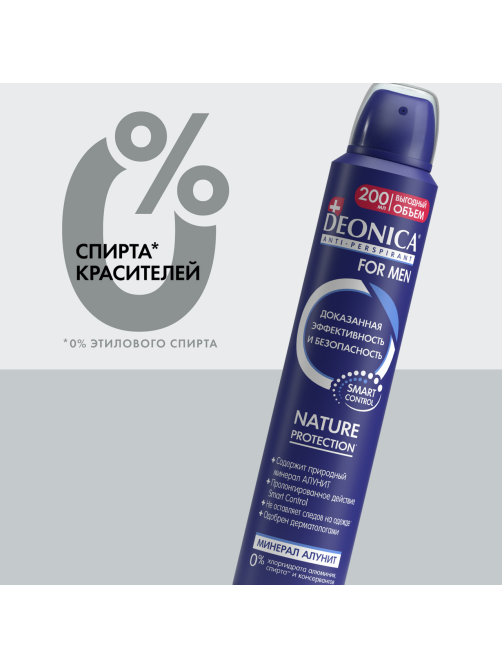 Дезодорант-антиперспирант-спрей Deonica Men Nature Protection, 200мл