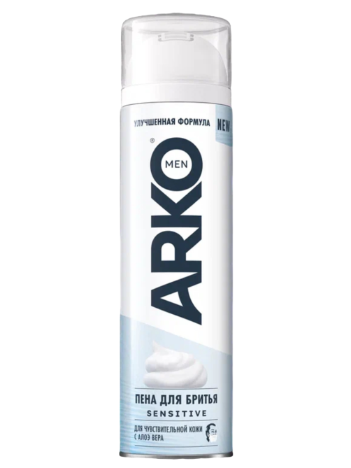 Пена для бритья Arko Sensitive для чувствительной кожи, 200мл