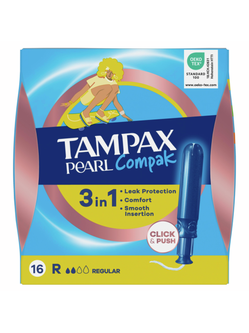 Тампоны Tampax Pearl Compak Regular, 16шт