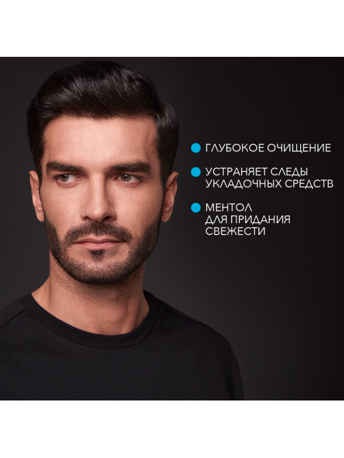 Шампунь Сьёсс Men Clean & Cool для нормальных и жирных волос, глубокое очищение, 450мл