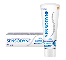 Зубная паста Sensodyne Восстановление и защита для чувствительных зубов с кальцием и фтором, 75мл