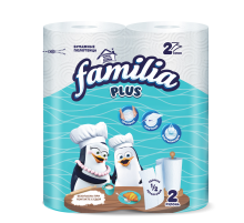 Бумажные полотенца Familia 2 слоя, 2 рулона