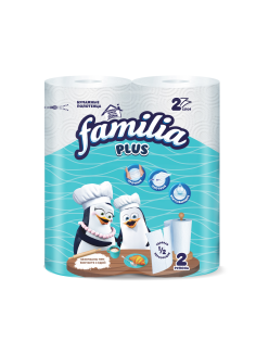 Бумажные полотенца Familia 2 слоя, 2 рулона