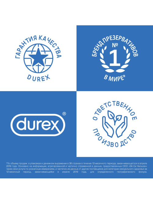 Презервативы Durex Dual Extase рельефные с анестетиком, 12шт
