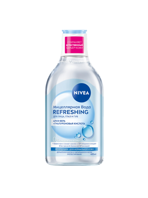 Вода мицеллярная Nivea MicellAIR Дыхание кожи для нормальной и комбинированной кожи для лица, глаз и губ, 400мл