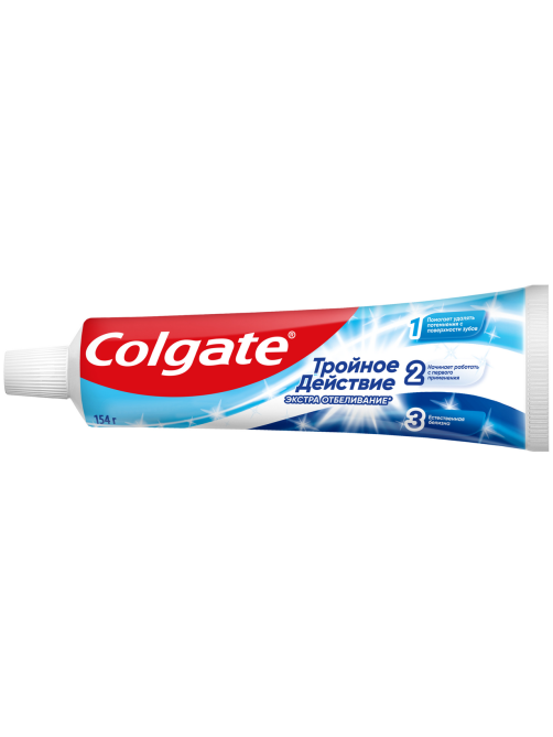 Зубная паста Colgate Тройное действие Экстра отбеливание для восстановления естественной белизны зубов, 100мл