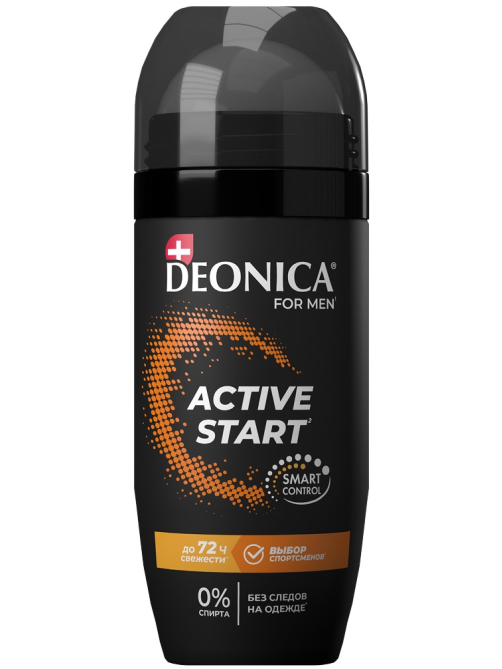 Дезодорант-антиперспирант-ролик Deonica Men Active Start, 50мл