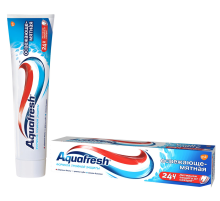 Зубная паста Aquafresh для тройной защиты полости рта освежающе-мятная с фтором, 100мл