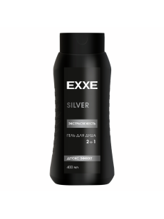 Гель для душа Exxe Men Silver Экстрасвежесть 2в1, 400мл