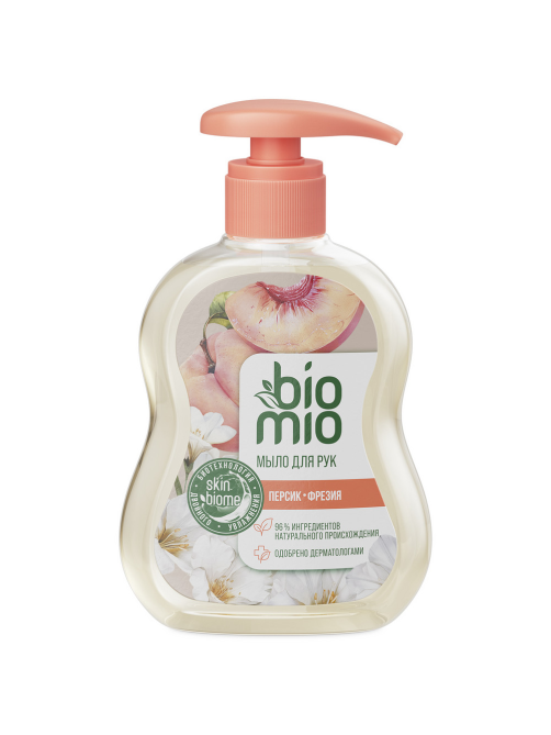 Мыло жидкое BioMio Natural Liquid Soap с маслом персика, 300мл