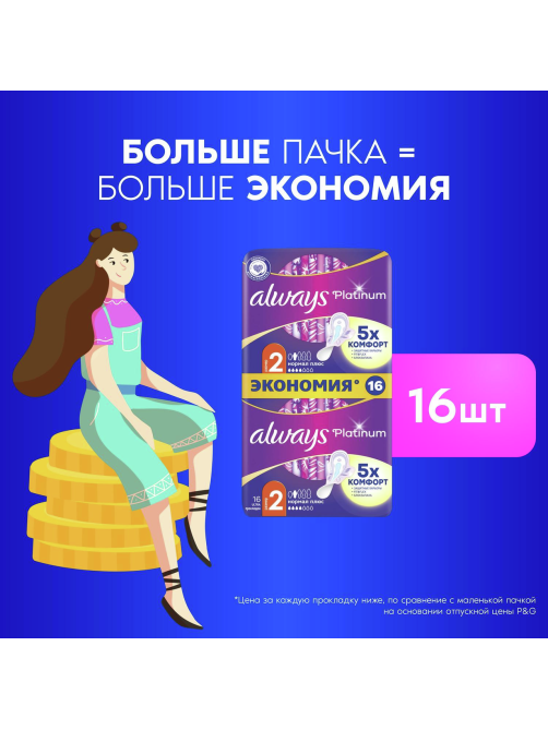Прокладки гигиенические Always Ultra Normal Plus Platinum, 16шт
