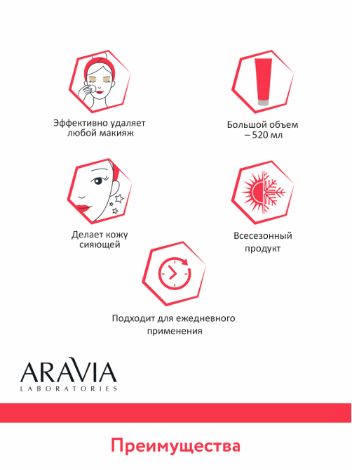 Вода мицеллярная Aravia Laboratories с гиалуроновой кислотой, 520мл