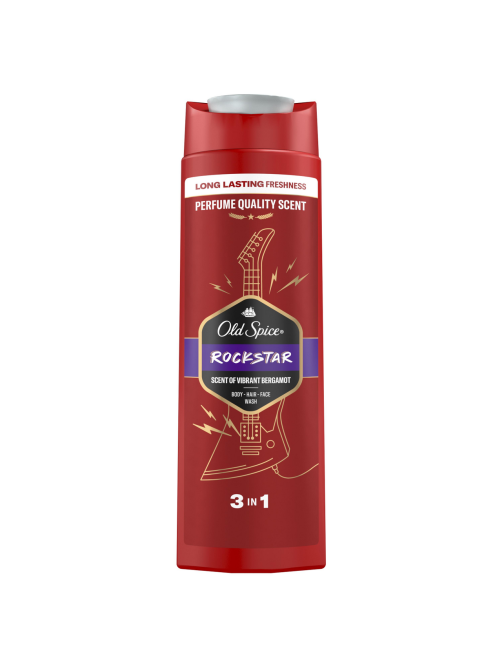Гель для душа Old Spice Rockstar 3в1 +шампунь бергамот, 400мл