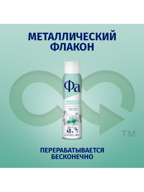 Антиперспирант-спрей Фа Защита & Комфорт Аромат жасмина и белого ириса, 150мл