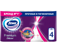 Бумажные полотенца Zewa Premium Декор, 4 рулона